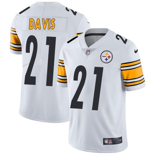 Nike Steelers 21 Sean Davis White Vapor Untouchable Limited Jersey - Click Image to Close