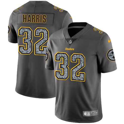 Nike Steelers 32 Franco Harris Gray Static Vapor Untouchable Limited Jersey