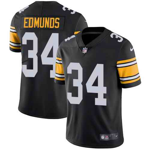 Nike Steelers 34 Terrell Edmunds Black Alternate Vapor Untouchable Limited Jersey