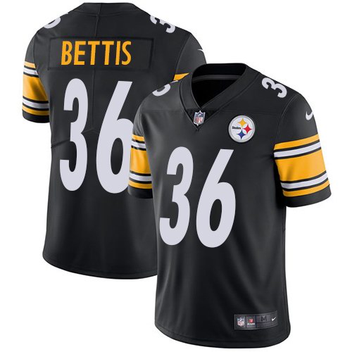 Nike Steelers 36 Jerome Bettis Black Youth Vapor Untouchable Limited Jersey