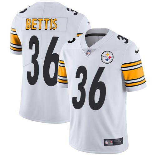 Nike Steelers 36 Jerome Bettis White Youth Vapor Untouchable Limited Jersey