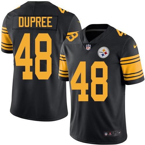 Nike Steelers 48 Bud Dupree Black Youth Color Rush Limited Jersey