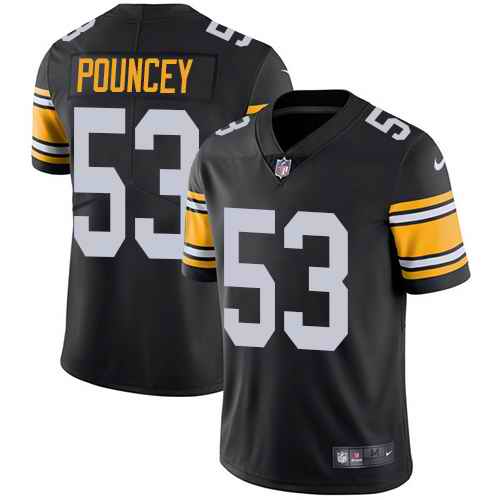 Nike Steelers 53 Maurkice Pouncey Black Alternate Youth Vapor Untouchable Limited Jersey