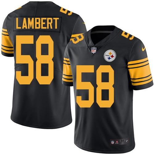 Nike Steelers 58 Jack Lambert Black Color Rush Limited Jersey