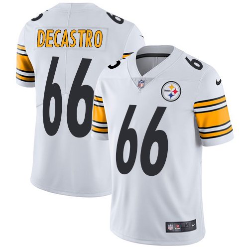 Nike Steelers 66 David DeCastro White Vapor Untouchable Limited Jersey - Click Image to Close