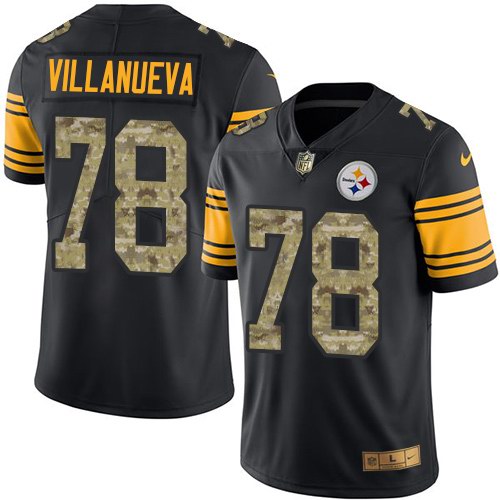Nike Steelers 78 Alejandro Villanueva Black Camo Youth Vapor Untouchable Limited Jersey