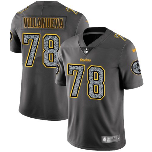 Nike Steelers 78 Alejandro Villanueva Gray Static Vapor Untouchable Limited Jersey