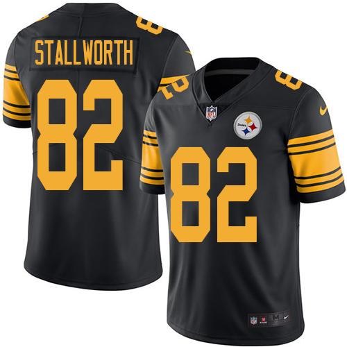 Nike Steelers 82 John Stallworth Black Color Rush Limited Jersey