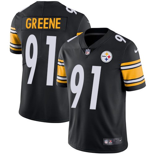 Nike Steelers 91 Kevin Greene Black Vapor Untouchable Limited Jersey