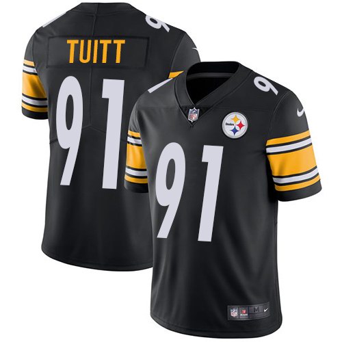 Nike Steelers 91 Stephon Tuitt Black Youth Vapor Untouchable Limited Jersey
