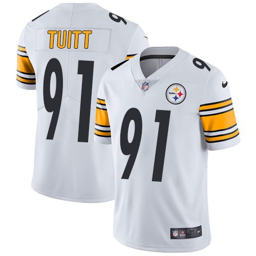 Nike Steelers 91 Stephon Tuitt White Youth Vapor Untouchable Limited Jersey