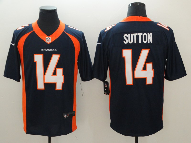 Nike Broncos 14 Courtland Sutton Navy Alternate Youth Vapor Untouchable Limited Jersey