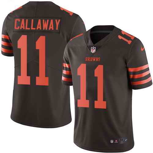 Nike Browns 11 Antonio Callaway Brown Youth Color Rush Limited Jersey