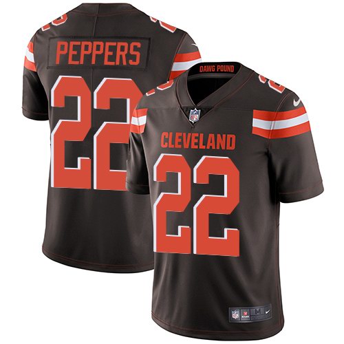 Nike Browns 22 Jabrill Peppers Brown Youth Vapor Untouchable Limited Jersey