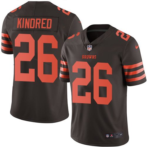 Nike Browns 26 Derrick Kindred Brown Color Rush Limited Jersey
