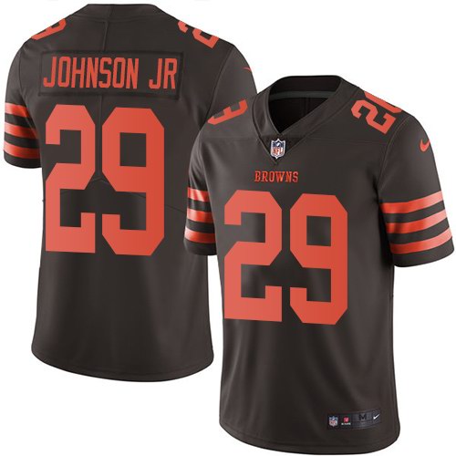 Nike Browns 29 Duke Johnson Jr Brown Youth Color Rush Limited Jersey