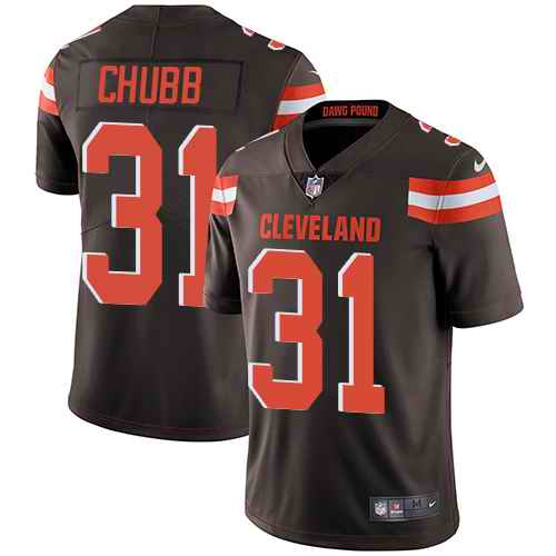 Nike Browns 31 Nick Chubb Brown Youth Vapor Untouchable Limited Jersey - Click Image to Close