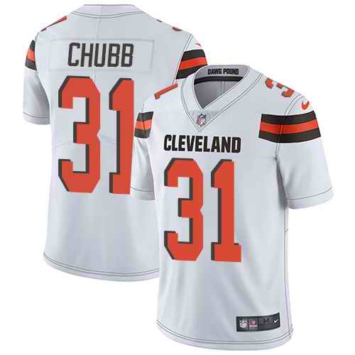 Nike Browns 31 Nick Chubb White Youth Vapor Untouchable Limited Jersey