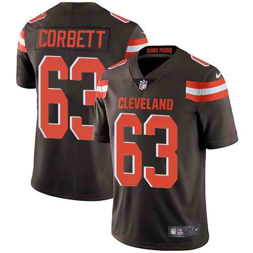 Nike Browns 63 Austin Corbett Brown Youth Vapor Untouchable Limited Jersey