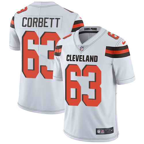 Nike Browns 63 Austin Corbett White Youth Vapor Untouchable Limited Jersey - Click Image to Close
