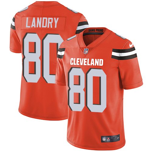 Nike Browns 80 Jarvis Landry Orange Youth Vapor Untouchable Limited Jersey