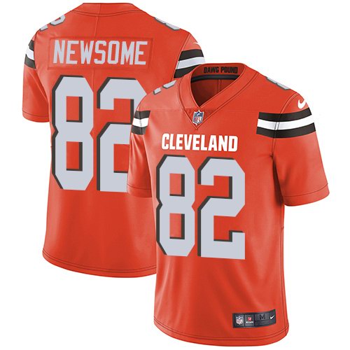 Nike Browns 82 Ozzie Newsome Orange Youth Vapor Untouchable Limited Jersey