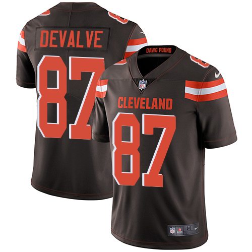 Nike Browns 87 Seth DeValve Brown Vpor Untouchable Limited Jersey