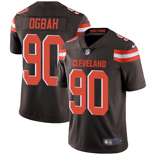 Nike Browns 90 Emmanuel Ogbah Brown Youth Vapor Untouchable Limited Jersey