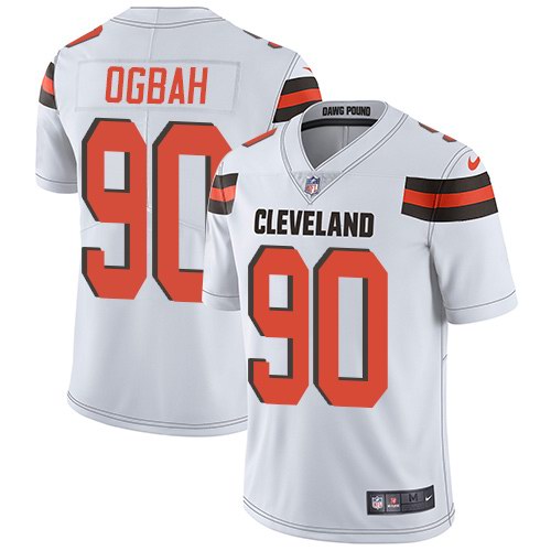 Nike Browns 90 Emmanuel Ogbah White Youth Vapor Untouchable Limited Jersey