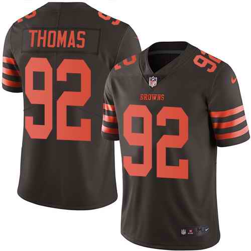 Nike Browns 92 Chad Thomas Brown Color Rush Limited Jersey