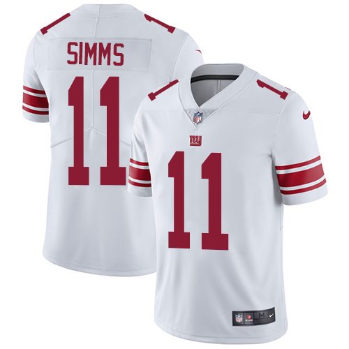 Nike Giants 11 Phil Simms White Vapor Untouchable Limited Jersey