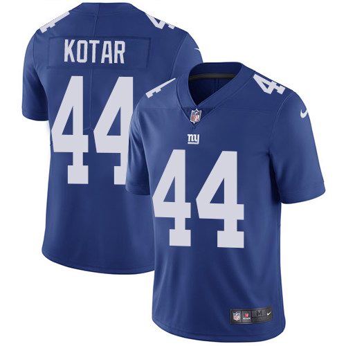 Nike Giants 44 Doug Kotar Blue Vapor Untouchable Limited Jersey