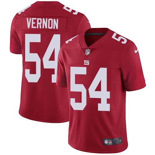 Nike Giants 54 Olivier Vernon Red Youth Vapor Untouchable Limited Jersey - Click Image to Close