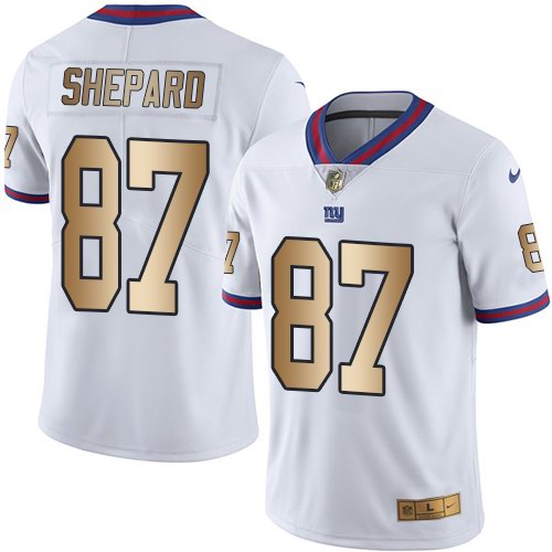 Nike Giants 87 Sterling Shepard White Gold Youth Color Rush Jersey - Click Image to Close