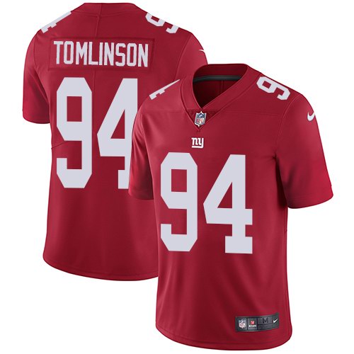 Nike Giants 94 Dalvin Tomlinson Red Vapor Untouchable Limited Jersey