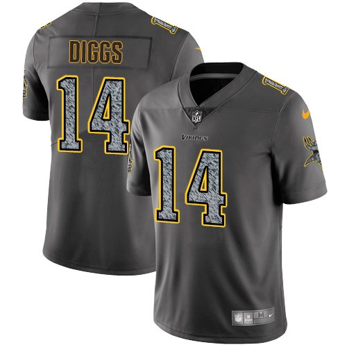 Nike Vikings 14 Stefon Diggs Gray Static Vapor Untouchable Limited Jersey