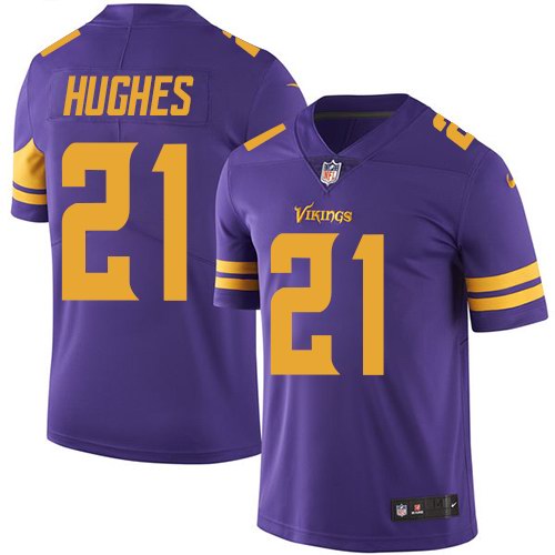 Nike Vikings 21 Mike Hughes Purple Youth Color Rush Limited Jersey - Click Image to Close