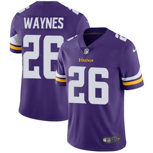 Nike Vikings 26 Trae Waynes Purple Vapor Untouchable Limited Jersey