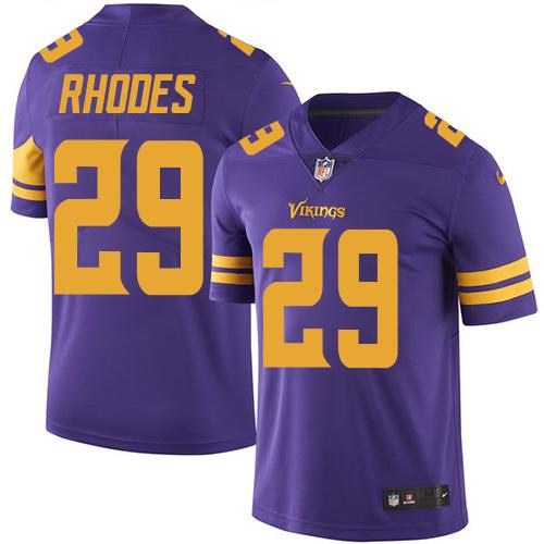 Nike Vikings 29 Xavier Rhodes Purple Youth Color Rush Limited Jersey