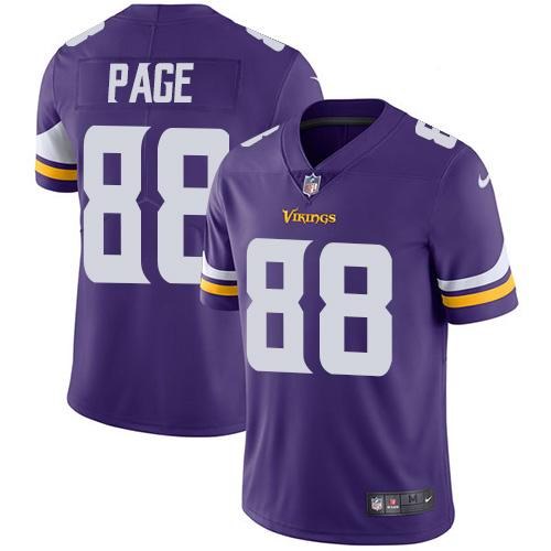 Nike Vikings 88 Alan Page Purple Youth Vapor Untouchable Limited Jersey