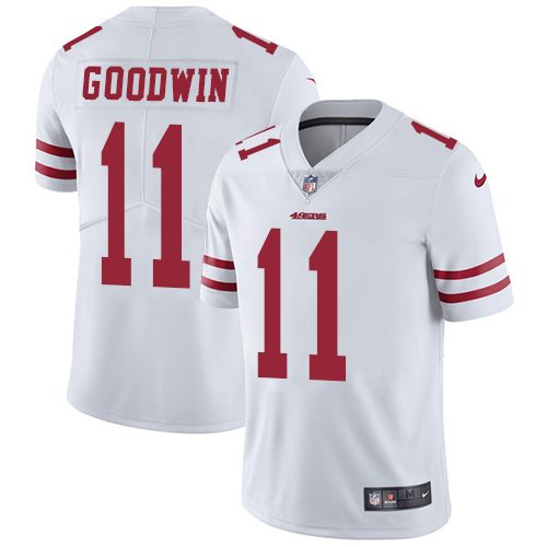 Nike 49ers 11 Marquise Goodwin White Vapor Untouchable Limited Jersey