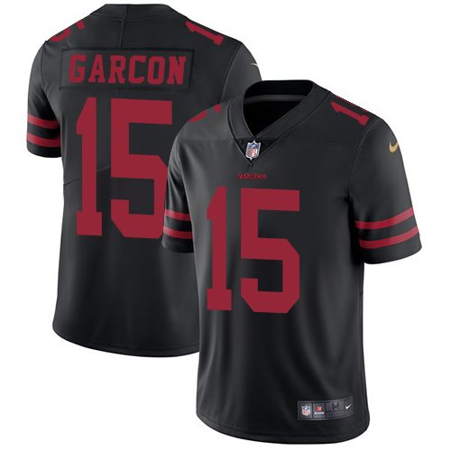 Nike 49ers 15 Pierre Garcon Black Youth Vapor Untouchable Limited Jersey - Click Image to Close