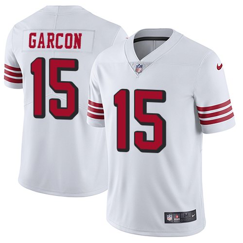 Nike 49ers 15 Pierre Garcon White Color Rush Vapor Untouchable Limited Jersey