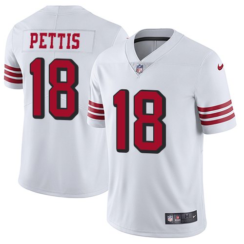 Nike 49ers 18 Dante Pettis White Youth Color Rush Youth Vapor Untouchable Limited Jersey