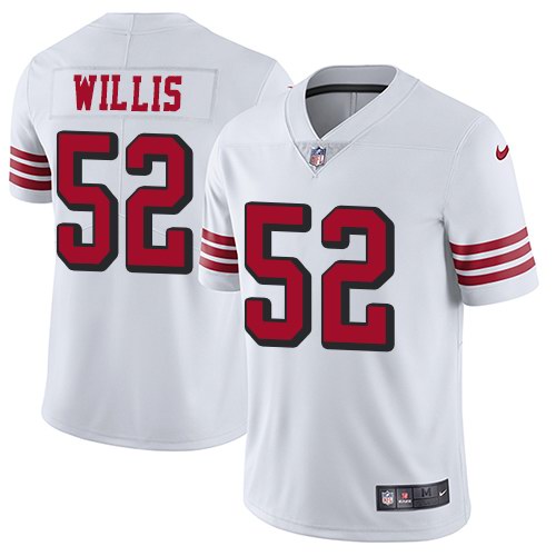 Nike 49ers 52 Patrick Willis White Color Rush Vapor Untouchable Limited Jersey