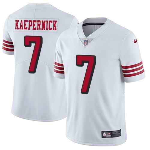 Nike 49ers 7 Colin Kaepernick White Youth Color Rush Youth Vapor Untouchable Limited Jersey