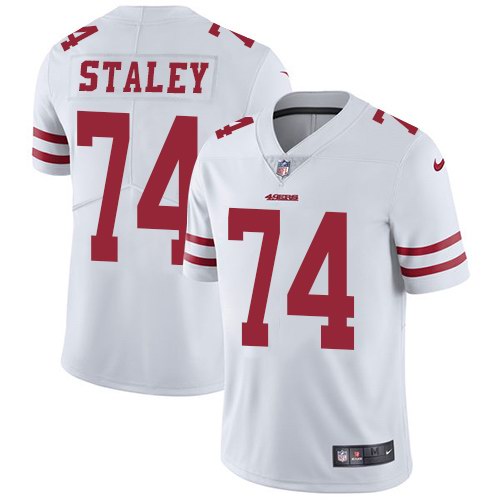 Nike 49ers 74 Joe Staley White Youth Vapor Untouchable Limited Jersey
