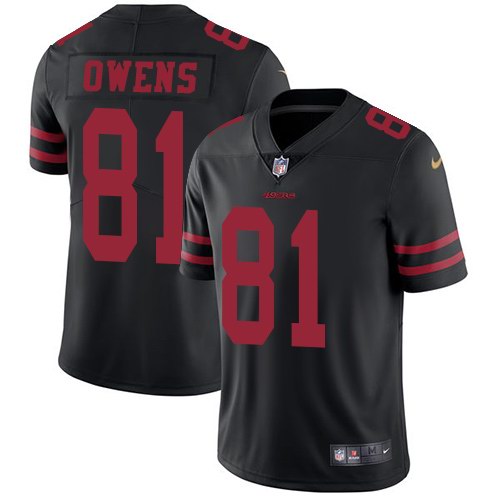 Nike 49ers 81 Terrell Owens Black Vapor Untouchable Limited Jersey