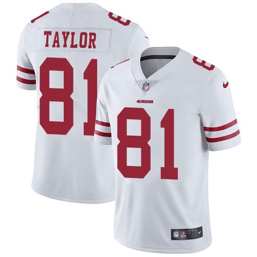 Nike 49ers 81 Trent Taylor White Vapor Untouchable Limited Jersey