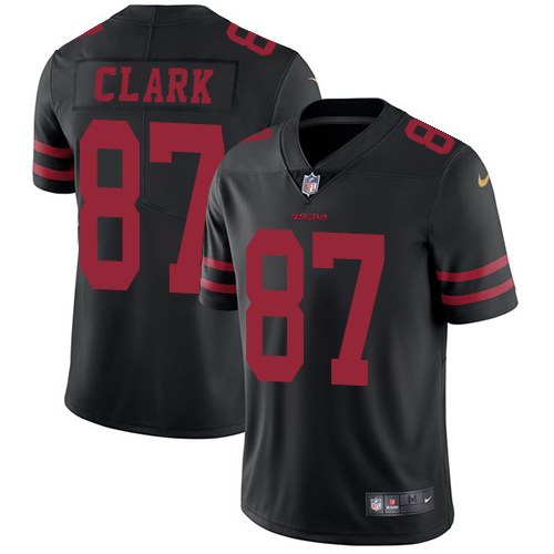 Nike 49ers 87 Dwight Clark Black Vapor Untouchable Limited Jersey